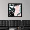 imageThe Novogratz Palm Blush I White Framed Art Print 15quotx15quotx1quotBlack Frame