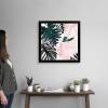 imageThe Novogratz Palm Blush III White Framed Art Print 15quotx15quotx1quotBlack Frame