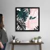 imageThe Novogratz Palm Blush III White Framed Art Print 15quotx15quotx1quotBlack Frame