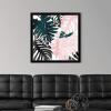 imageThe Novogratz Palm Blush III White Framed Art Print 15quotx15quotx1quotBlack Frame