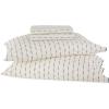 imageVintage Stripe 144 Thread Count Machine Washable Fun Soft Cozy Geometric Lightweight Cotton Percale Printed Easy Care Bed Sheet Sheet Set Waverly White Twin XLWhite