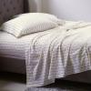 imageVintage Stripe 144 Thread Count Machine Washable Fun Soft Cozy Geometric Lightweight Cotton Percale Printed Easy Care Bed Sheet Sheet Set Waverly White Twin XLWhite