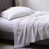 imageVintage Stripe 144 Thread Count Machine Washable Fun Soft Cozy Geometric Lightweight Cotton Percale Printed Easy Care Bed Sheet Sheet Set Waverly White Twin XLWhite
