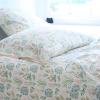 imageWaverly Botanical 144 Thread Count Machine Washable Fun Soft Cozy Geometric Lightweight Cotton Percale Printed Easy Care Bed Sheet Sheet Set Waverly White TwinWhite