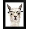 imageThe Novogratz Calculating Llama III White Framed Art Print 15quotx19quotx1quotBlack Frame