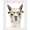 imageThe Novogratz Calculating Llama III White Framed Art Print 15quotx19quotx1quotWhite Frame