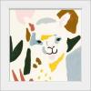 imageThe Novogratz Color Block Llama I White Framed Art Print 15quotx15quotx1quotWhite Frame