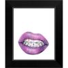 imageThe Novogratz Mouth Full of Metal I White Framed Art Print 15quotx18quotx1quotBlack Frame
