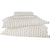 imageVintage Stripe 144 Thread Count Machine Washable Fun Soft Cozy Geometric Lightweight Cotton Percale Printed Easy Care Bed Sheet Sheet Set Waverly White Twin XLWhite