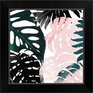 imageThe Novogratz Palm Blush I White Framed Art Print 15quotx15quotx1quotBlack Frame