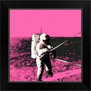 imageThe Novogratz Spaceman III White Framed Art Print 15quotx15quotx1quotBlack Frame
