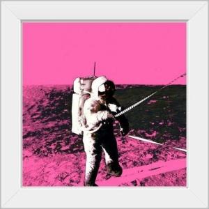 imageThe Novogratz Spaceman III White Framed Art Print 15quotx15quotx1quotWhite Frame