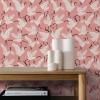 imageTempaper x Novogratz Pink Family of Cranes Removable Peel and Stick Wallpaper 205 in X 165 ft Made in The USADusty Rose