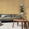 imageTempaper x Novogratz Waverly White Feather Palm Removable Peel and Stick Wallpaper 205 in X 165 ft Made in The USAGolden Mustard