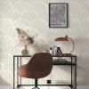 imageTempaper x Novogratz Waverly White Feather Palm Removable Peel and Stick Wallpaper 205 in X 165 ft Made in The USAWaverly White