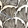 imageTempaper x Novogratz Waverly White Feather Palm Removable Peel and Stick Wallpaper 205 in X 165 ft Made in The USAZebra Black