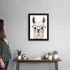 imageThe Novogratz Calculating Llama I White Framed Art Print 15quotx19quotx1quotBlack Frame