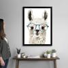 imageThe Novogratz Calculating Llama I White Framed Art Print 15quotx19quotx1quotBlack Frame