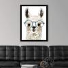 imageThe Novogratz Calculating Llama I White Framed Art Print 15quotx19quotx1quotBlack Frame