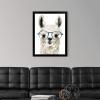 imageThe Novogratz Calculating Llama I White Framed Art Print 15quotx19quotx1quotBlack Frame