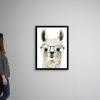 imageThe Novogratz Calculating Llama I White Framed Art Print 15quotx19quotx1quotBlack Frame