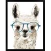 imageThe Novogratz Calculating Llama I White Framed Art Print 15quotx19quotx1quotBlack Frame