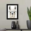 imageThe Novogratz Calculating Llama I White Framed Art Print 15quotx19quotx1quotBlack Frame