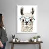 imageThe Novogratz Calculating Llama I White Framed Art Print 15quotx19quotx1quotWhite Frame