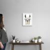 imageThe Novogratz Calculating Llama I White Framed Art Print 15quotx19quotx1quotWhite Frame
