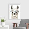 imageThe Novogratz Calculating Llama I White Framed Art Print 15quotx19quotx1quotWhite Frame