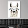 imageThe Novogratz Calculating Llama I White Framed Art Print 15quotx19quotx1quotWhite Frame