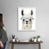 imageThe Novogratz Calculating Llama I White Framed Art Print 15quotx19quotx1quotWhite Frame