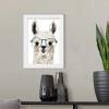 imageThe Novogratz Calculating Llama I White Framed Art Print 15quotx19quotx1quotWhite Frame
