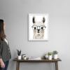 imageThe Novogratz Calculating Llama I White Framed Art Print 15quotx19quotx1quotWhite Frame