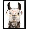 imageThe Novogratz Calculating Llama II White Framed Art Print 15quotx19quotx1quotBlack Frame
