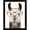 imageThe Novogratz Calculating Llama II White Framed Art Print 15quotx19quotx1quotBlack Frame