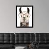imageThe Novogratz Calculating Llama II White Framed Art Print 15quotx19quotx1quotBlack Frame