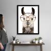 imageThe Novogratz Calculating Llama II White Framed Art Print 15quotx19quotx1quotBlack Frame