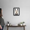 imageThe Novogratz Calculating Llama II White Framed Art Print 15quotx19quotx1quotBlack Frame