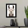 imageThe Novogratz Calculating Llama II White Framed Art Print 15quotx19quotx1quotBlack Frame
