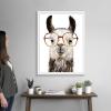 imageThe Novogratz Calculating Llama II White Framed Art Print 15quotx19quotx1quotWhite Frame