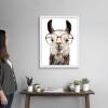 imageThe Novogratz Calculating Llama II White Framed Art Print 15quotx19quotx1quotWhite Frame
