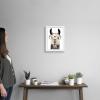 imageThe Novogratz Calculating Llama II White Framed Art Print 15quotx19quotx1quotWhite Frame