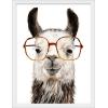 imageThe Novogratz Calculating Llama II White Framed Art Print 15quotx19quotx1quotWhite Frame