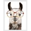 imageThe Novogratz Calculating Llama II White Framed Art Print 15quotx19quotx1quotWhite Frame