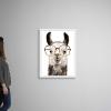 imageThe Novogratz Calculating Llama II White Framed Art Print 15quotx19quotx1quotWhite Frame