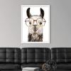 imageThe Novogratz Calculating Llama II White Framed Art Print 15quotx19quotx1quotWhite Frame