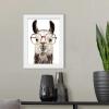 imageThe Novogratz Calculating Llama II White Framed Art Print 15quotx19quotx1quotWhite Frame