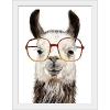 imageThe Novogratz Calculating Llama II White Framed Art Print 15quotx19quotx1quotWhite Frame