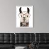 imageThe Novogratz Calculating Llama II White Framed Art Print 15quotx19quotx1quotWhite Frame